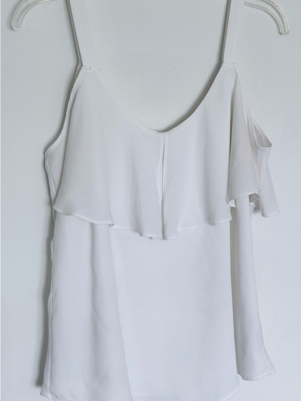 New York & Company White V-Neck Cami